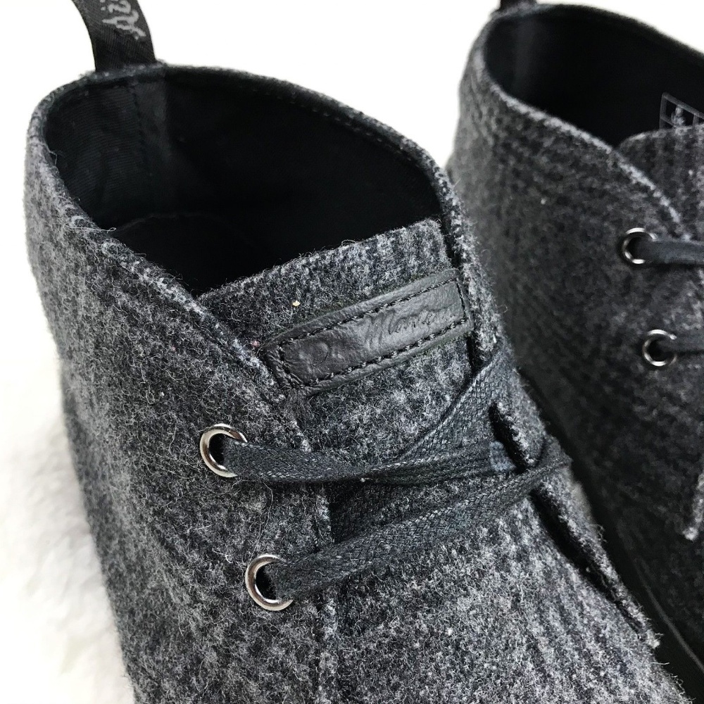 Dr. Martens Men's Gray Grey Felted Wool Boots - Picture 5 of 8